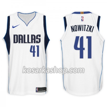 Dres Dallas Mavericks Dirk Nowitzki 41 Nike 2017-18 Bijela Swingman